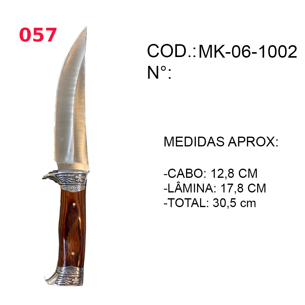 Facão Esportivo Militar Rambo 45cm Caça Aço Inox Resistente